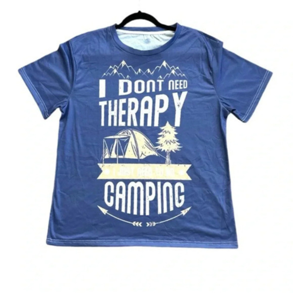 I don’t need therapy I just need to go camping! men’s  T-Shirt blue New